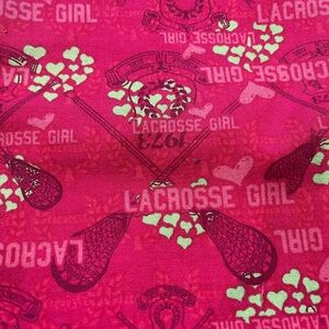 Joann Fabrics Lacrosse Girl Print Fabric 32 x 36 and 41 x 70 inch pieces